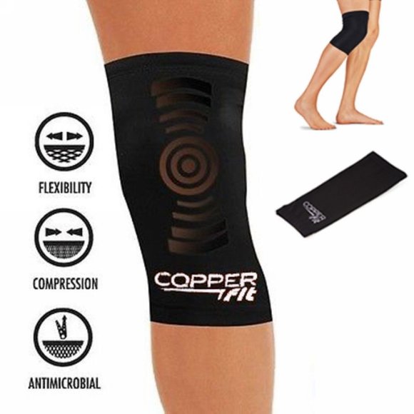 2 pack knee sleeve copper fit brace large - Picture 2 of 2